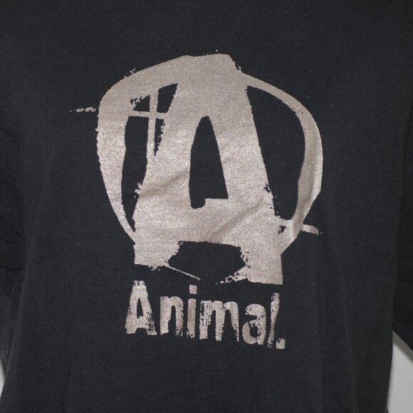 Jerzees Mens Large Heavyweight Blend Black Shirt “Animal.” Graphic Tee GUC - Picture 2 of 4